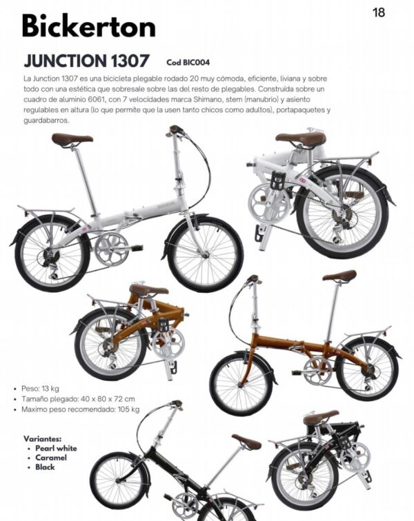 Bicicleta Bickerton Plegable Blanco Comun - Image 2