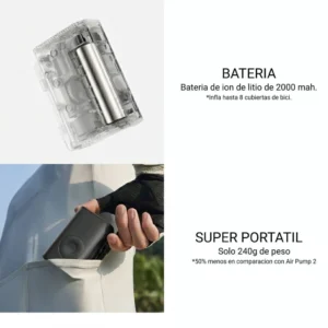 Vista 3 de Inflador Eléctrico Ultraportátil Xiaomi Mijia